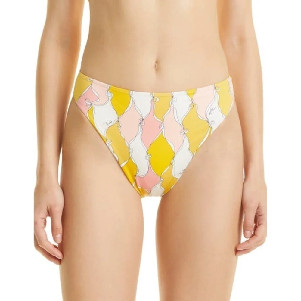 NEW Emilio Pucci Lonsanghe Print Bikini Bottoms Sz. 44